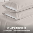 thumbnail image 4 of SGI Bedding 600 TC Split Queen Size 5 Pc Sheet set - 100% Egyptian Cotton Sheets Sateen Weave, Breathable, 12" Deep Pocket, Hotel Luxury Soft Bed Sheets, Light Grey, 4 of 7