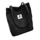 thumbnail image 3 of Bolso bandolera de terciopelo, bandolera, bolso de mano para niña, mujer, bolso de mensajero de un solo hombro, accesorio de viaje, negro Sweethay AP000793-02, 3 of 7