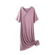 thumbnail image 2 of Camisón largo de color liso para mujer, con tirantes y almohadones en el pecho, copa fija integrada, vestido de pijama largo, 2 of 9