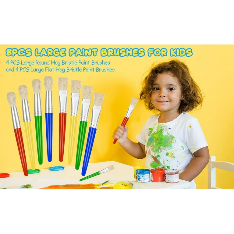 First Impressions Kids Round Chubby Paint Brush for Kids 240 Bulk Pack