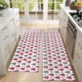 thumbnail image 4 of Kitchen Rugs Sets Of 2,Red and Gray Christmas Tree Pattern Anti Fatigue Kitchen Mat Rugs Non Slip Washable,Decorative Kitchen Floor Mats for Kitchen,Sink,Laundry,17"X47", 4 of 5