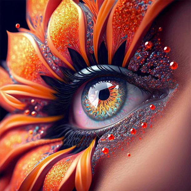 Diamond Painting 5D DIY Full Round Drill Art Eye Kit Decoración del hogar (B6697) Hugtrwg Para estrenar