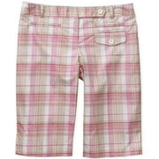 Juniors Glittered Plaid Bermuda Shorts