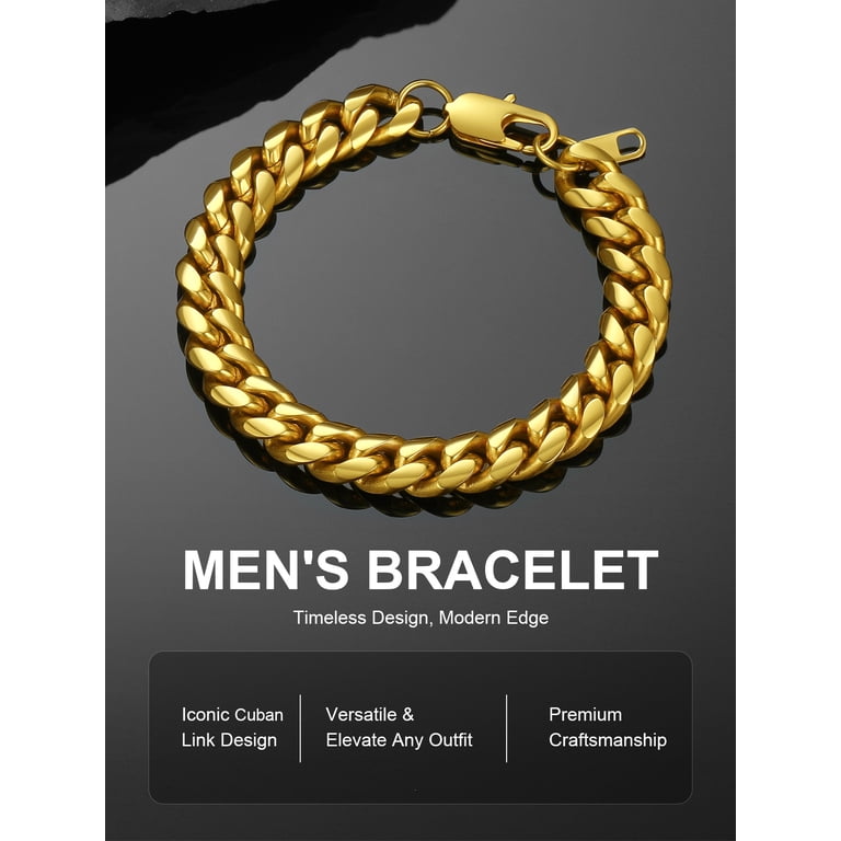 ChainsProMax Men's 10MM Gold Cuban Link Bracelet photo 7