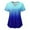 01Blue, variant on pbnbp Scrub Tops for Women Ombre Tie-Dye Shirt V Neck Short Sleeve Working Uniforms with Pockets Workwear Scrubs