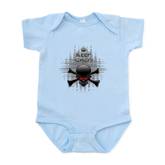 CafePress - Keep Calm Or Die! Black Skull Body Suit - Baby Light Bodysuit, Size Newborn - 24 Months