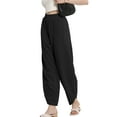 thumbnail image 3 of MINTREUS Womens Baggy Wide Leg Harem Pants Casual Elastic Waisted Palazzo Pants with Pockets, 3 of 7