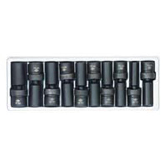 Sunex Tools SU2658 Ensemble de Douilles Pivotantes Profondes 1/2 mm 10 - 19mm