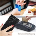 thumbnail image 5 of Case for Samsung Galaxy S22 Ultra (Not S22) with Card Holder, Minimalist Luxury PU Leather Magnetic Closure Kickstand Slim Hard Protective Case Cover for Samsung Galaxy S22 Ultra Black-, 5 of 9