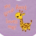 thumbnail image 4 of Inktastic My Great Aunt Loves Me Cute Giraffe Boys or Girls Baby Bib, 4 of 4