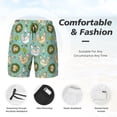 thumbnail image 4 of Kdxio Chicken Laying Eggs Print Men's Swim Trunks with Compression Liner 7 Inch Inseam Quick Dry Swim Shorts, 4 of 7