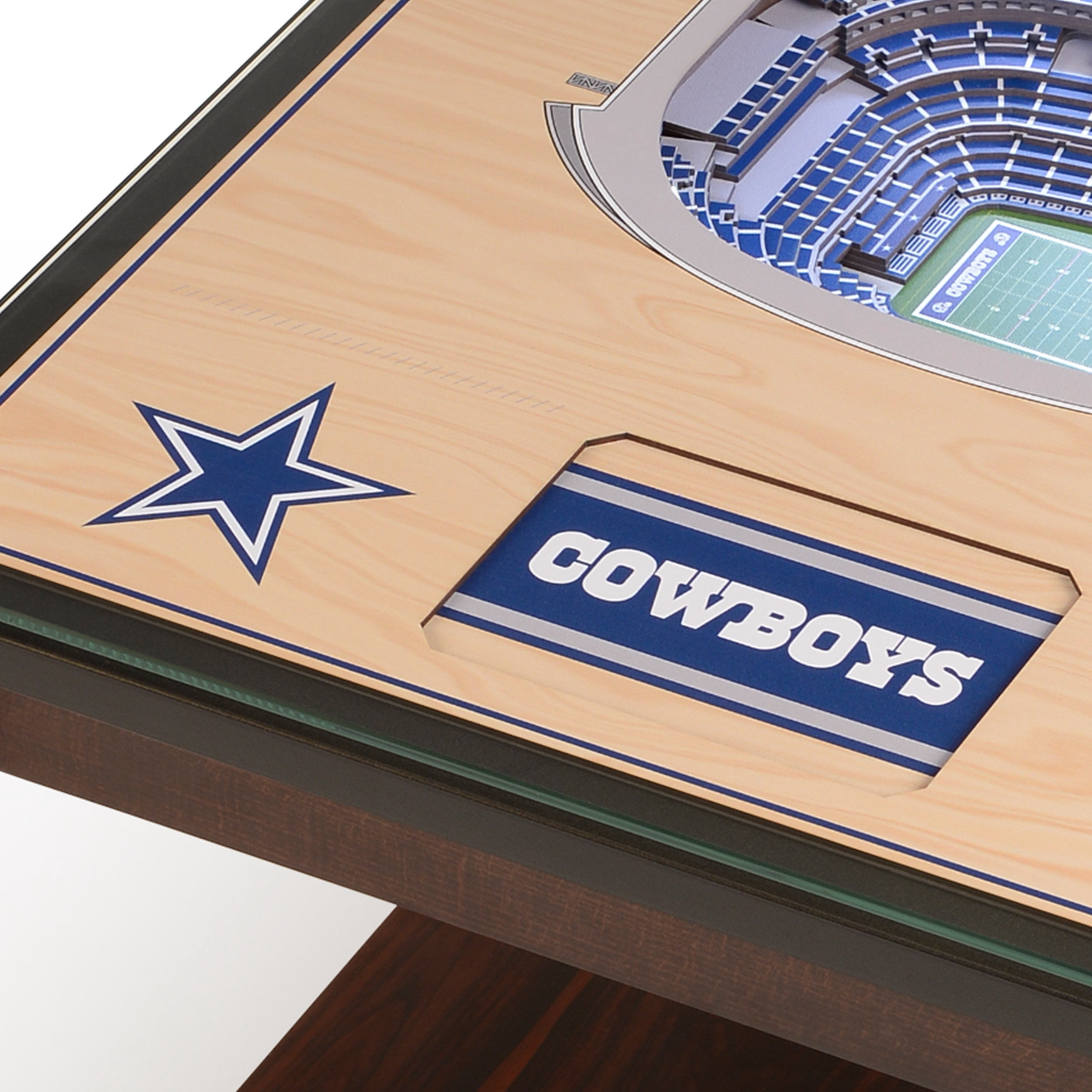 Dallas Cowboys 25-Layer StadiumViews Lighted End Table