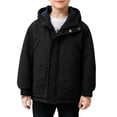thumbnail image 2 of Parkas de manga larga, chaqueta con capucha y bolsillos para niños de tallas medianas y grandes, chaqueta tipo cárdigan., 2 of 9