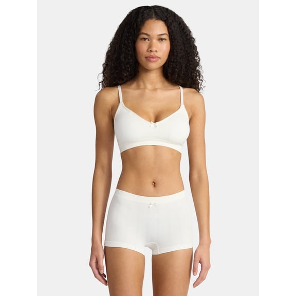 No Boundaries Seamless Triangle Bralette & Boyshort Set, 2-Piece, Women's XS-XXXL