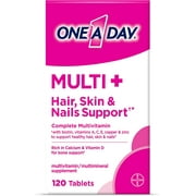 One A Day Multi+ Hair Skin Nails Multivitamin Tablets 120ct Biotin Zinc New