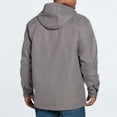 thumbnail image 3 of Carhartt Men's Rain Defender Relaxed Fit Heavyweight Hooded Shirt Jacket (Black Heather, S), 3 of 3