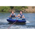 thumbnail image 4 of Airhead Mach 2 Inflatable 2 Rider Cockpit Lake Water Towable Tube, Blue (2 Pack), 4 of 6