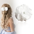 thumbnail image 2 of Gold Roses Artificial Flowers, 1 Pack Fake Silk Gold Flowers Real Looking Faux Blossom Rose Flower Head for Wedding Bouquet Party Decor DIY Crafts Floral Arrangements (White), 2 of 5