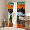 thumbnail image 3 of Homewish Hunting and Fishing Black Out Curtains, Rustic Lodge Cabin Curtains Pack of 2 (42x63 Each), Western Farmhouse Bedroom Curtains, Orange Brown Black Out Curtains Room Decor, 3 of 6