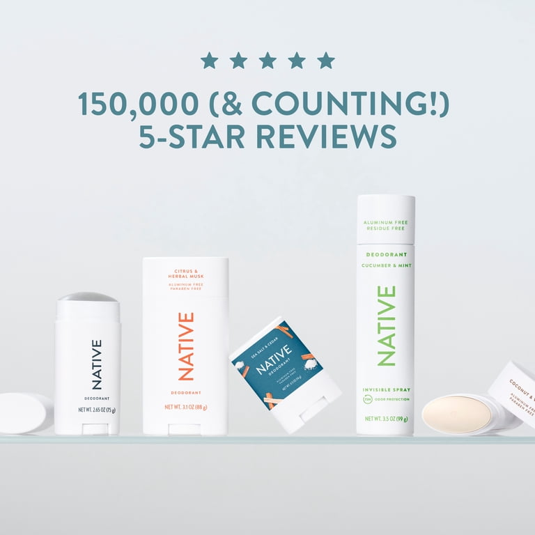 Native Deodorant, Cashmere and Rain, Long-Lasting Odor Protection