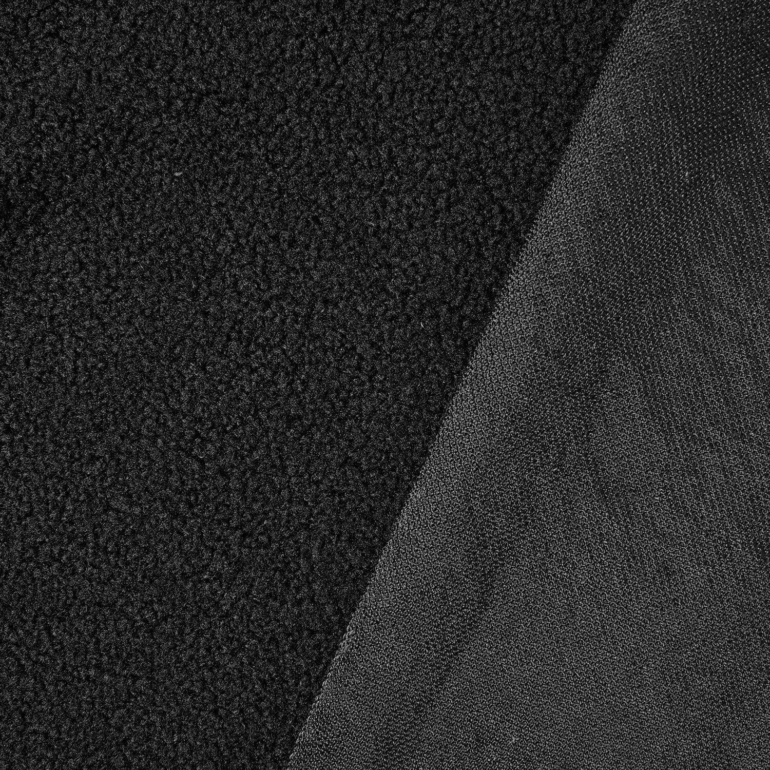 Sherpa Faux Fur Fleece 68/69 Inch Insulating Abrasion Resistant 280 GSM Fabric By The Yard - For Apparel, Accessories, & Décor - Black (10 Yards)