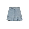thumbnail image 3 of Fashion Y2K Denim Mini Pleated Skirt Women Summer Casual Korean Style Streetwear High Waist Jeans Shorts Skirts Ladies-Black-M, 3 of 7