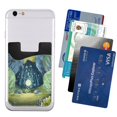thumbnail image 2 of YFYANG Universal Adhesive Cell Phone Card Holder, Green Watercolor Forest Leather Cell Phone Wallet Sticker, 2 of 6