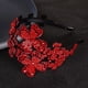 thumbnail image 3 of Diademas para mujer, diadema cuadrada con flores de cristal, accesorio para el cabello con cristales brillantes, pinza para el cabello., 3 of 4