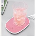thumbnail image 4 of Posavasos con interfaz USB de temperatura constante inteligente de 55 ℃, inducción por gravedad, platillo aislante para café, fruta, té, taza de invierno, 4 of 4
