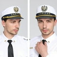 thumbnail image 3 of Classical Sailors Hat For Women Adjustable Fit Cotton Halloween Costume, 3 of 13