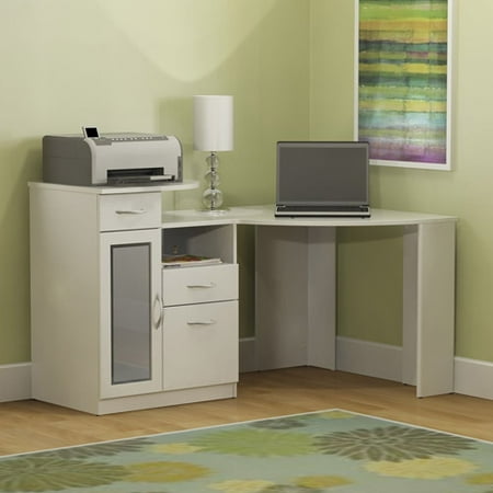Bush Furniture Vantage Corner Desk In Pure White Walmart Com