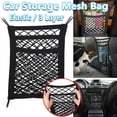 thumbnail image 5 of GLFSIL Elastic Mesh Bag Organizer Storage Between Car Seat Luggage Cargo Net Pocket, 5 of 7