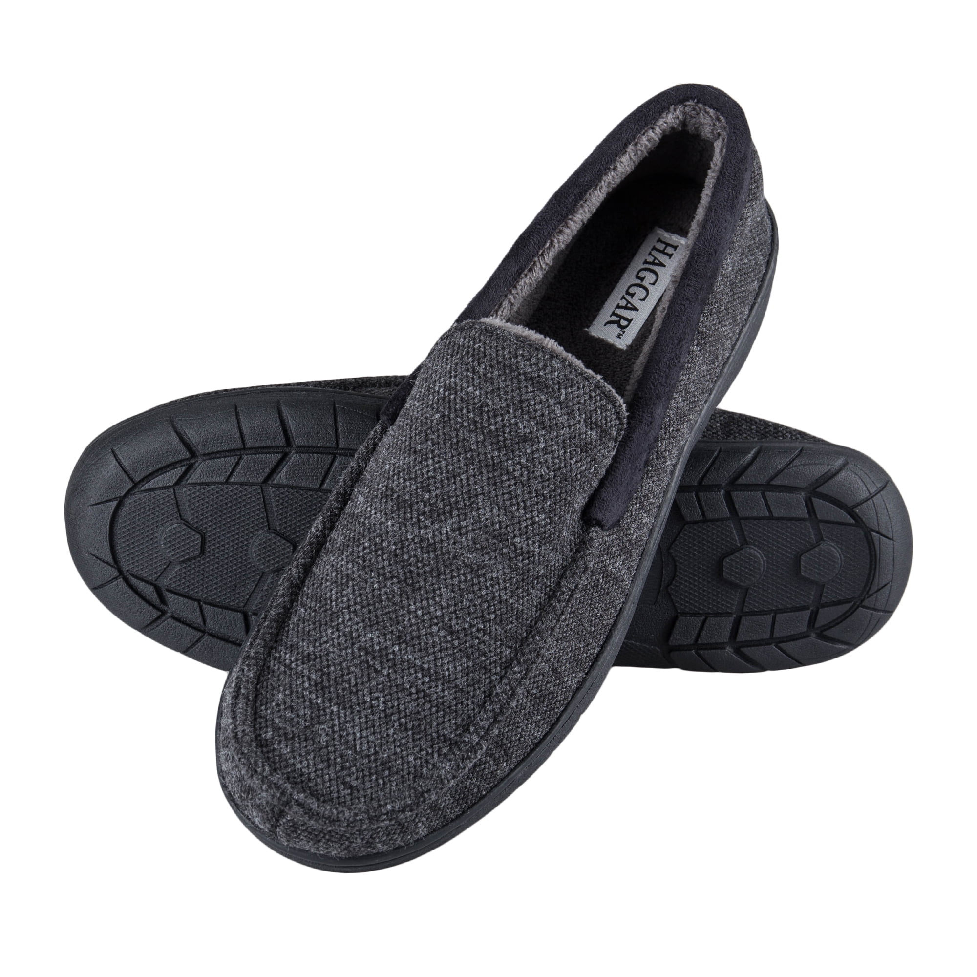 Haggar Mens Venetian Slipper Indoor/Outdoor House Shoe with Memory Foam ...