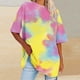 thumbnail image 1 of Fiudx Ofertas y Liquidaciones Camiseta Informal con Estampado de Letras para Mujer, Top de Manga Corta con Cuello Redondo y Hombros Caídos, 1 of 4