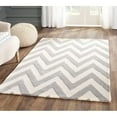 thumbnail image 4 of SAFAVIEH Cambridge Kaitlyn Zig Zag Stripes Wool Runner Rug, Silver/Ivory, 2'6" x 18', 4 of 10