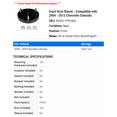thumbnail image 2 of Front Strut Mount - Compatible with 2004 - 2012 Chevy Colorado 2005 2006 2007 2008 2009 2010 2011, 2 of 2