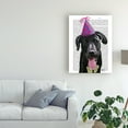 thumbnail image 3 of Trademark Fine Art 'Black Labrador With Party Hat' Canvas Art by Fab Funky, 3 of 3