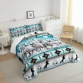 thumbnail image 4 of Aztec Comforter Set African Tribal Horse Printed Bedding Set,Farm Animals Duvet Insert Ethnic Tribe Arrow Dream Catcher Quilt Twin,Southwest Native Exotic Nordic Style Room Decor, 4 of 6