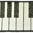 thumbnail image 2 of Homeford Piano Keys Faux Linen Wired Ribbon, 2-1/2-inch, 10-yard, White, 2 of 3
