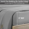 thumbnail image 3 of PRATYUX Alaskan King 6-PC Sheet Set 700-TC 100% Egyptian Cotton, 15" Deep Pockets - Light Grey, 3 of 7