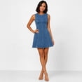 thumbnail image 6 of HIOK Women's Sleeveless Denim Tank Dress Slim Fit A Line Summer Casual Mini Dress Stretchy Basic Dress for Daily Wear Party Vacatio, 6 of 7