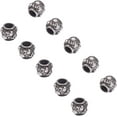 thumbnail image 1 of 10 cuentas de barril de 9,5 mm con cuentas de acero inoxidable, cuentas sueltas de 4,5 mm, cuentas espaciadoras de plata para hacer joyas, pulseras y collares., 1 of 9