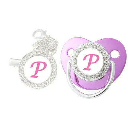 

SHENZHHONGCYC Popular Purple Luminous Baby Alphabet Nose Clip with Chain - Comfortable and Playful Design embellished with Sparkling Drill Accent - Stylish Nursing Accessory for Babies -