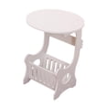 thumbnail image 2 of Mesa auxiliar, mesita de noche pequeña con espacio de almacenamiento, mesita de noche moderna, mesa auxiliar redonda, para sala de estar, dormitorio, Círculo hueco, 2 of 8