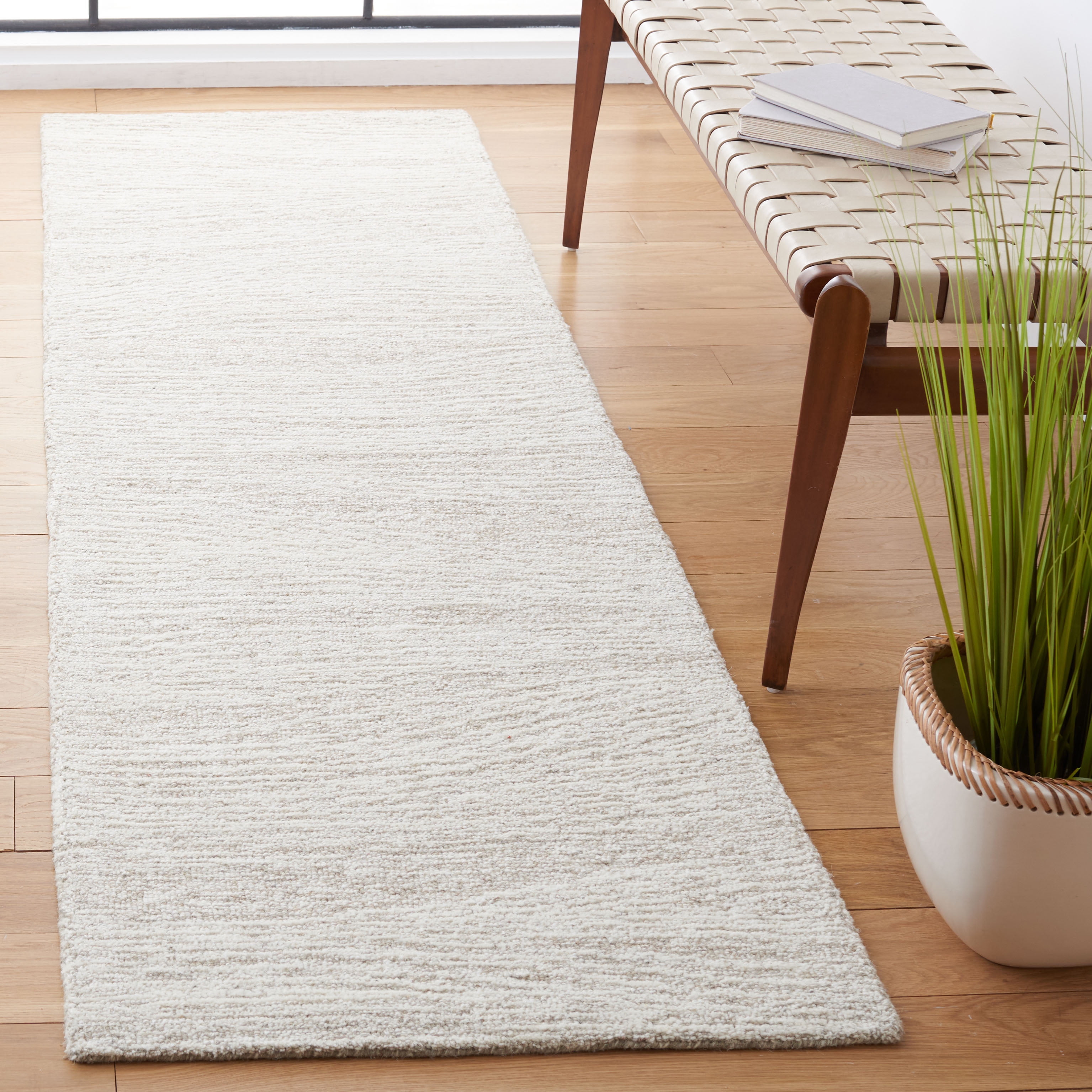 SAFAVIEH Metro Bridget Abstract Runner Rug, Natural/Ivory, 2'3" x 12'