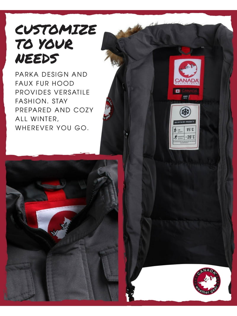 CANADA WEATHER GEAR Boys' Winter Jacket - Heavyweight Teflon