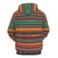 thumbnail image 6 of Mexican BOHO Strips Regular Fit Hoodie, Sporty Pullover Hooded Sweatshirt for Men Women S, 6 of 6