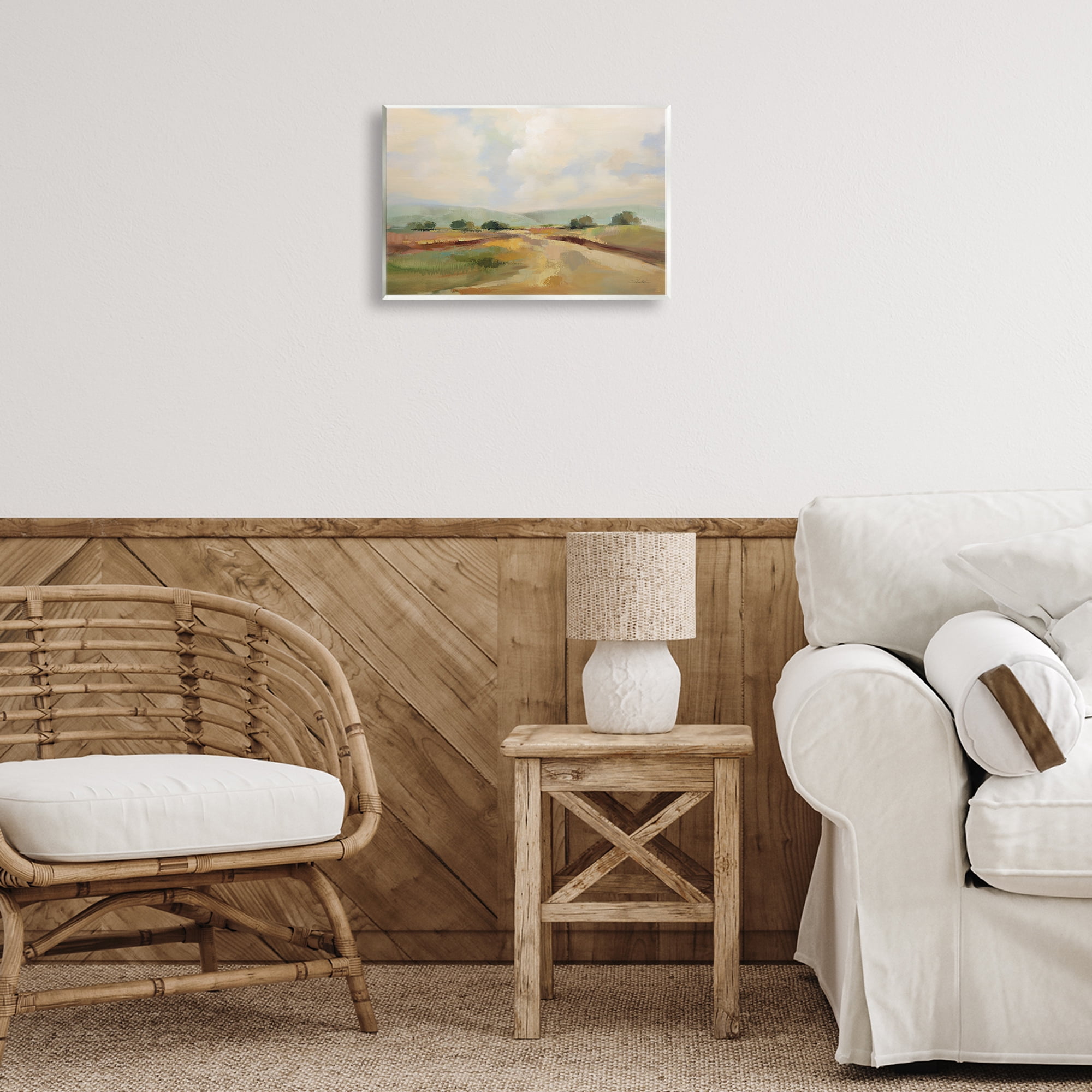Stupell Industries Solitary Rural Landscape Landscape & Nature Painting Unframed Art Print Wall Art, 15 x 10