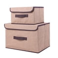 thumbnail image 1 of Panxico Boîte de Rangement Textile Maison Pliable Vêtements Divers Boîte de Rangement Portable avec Couvercle Boîte de Rangement Pliable, 1 of 7