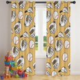 thumbnail image 5 of Blackout Kids Curtains,Yellow Baseball Items Pattern Childrens Insulated Curtains Set Of 2,Bedroom Essentials,Toddler Room Decor 42"x84", 5 of 5